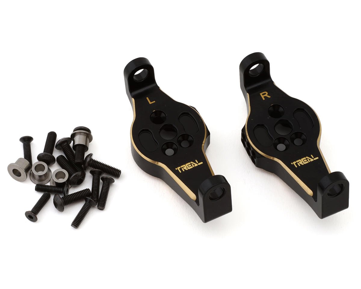 Treal Hobby Brass C-Hub Carriers for Traxxas TRX-4 (Black) (2) (47g) (TLHTTRX4-05)