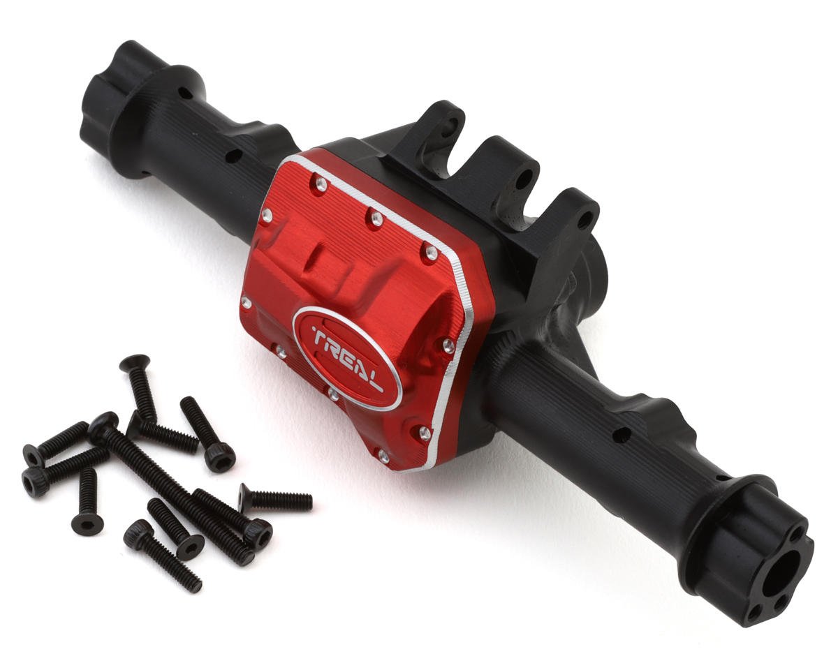 Treal Hobby V2 CNC-Machined Aluminum Rear Axle Housing for Traxxas TRX-4 (Black) (TLHTTRX4-36)
