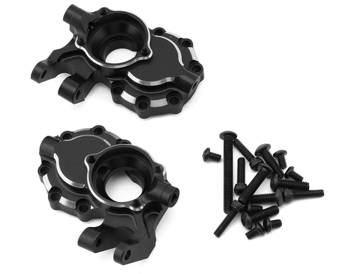 Treal Hobby Aluminum Steering Knuckles Portal Covers for Traxxas TRX-4 (Black) (2) (TLHTTRX4-38)