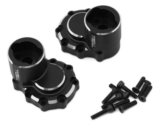 Treal Hobby Aluminum Rear Inner Portal Housing Cover for Traxxas TRX-4 (Black) (2) (TLHTTRX4-44)