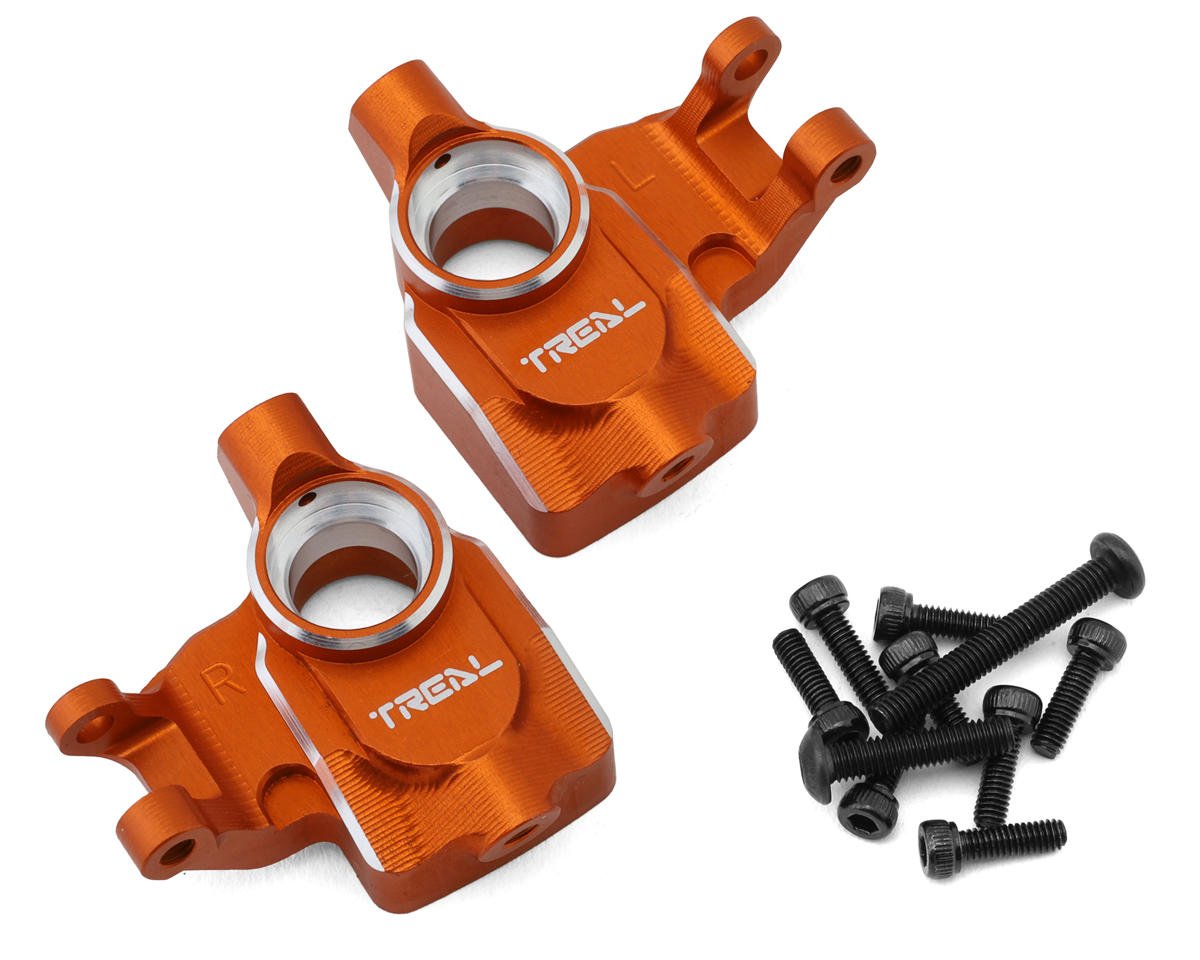 Treal Hobby Axial UTB18 Aluminum Steering Knuckles/Portal Covers (Orange) (2) (TLHTUTB18-25)