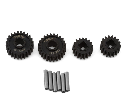 Treal Hobby Axial UTB18 Hardened Steel Overdrive Portal Gears (17T/24T) (TLHTUTB18-36)