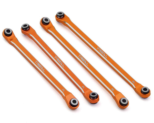 Treal Hobby Axial UTB18 Aluminum Lower Chassis 4-Link Upgrade Set (Orange) (TLHTUTB18-55)