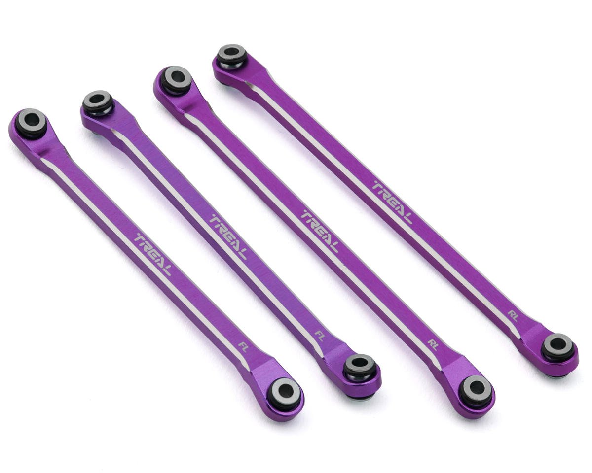 Treal Hobby Axial UTB18 Aluminum Lower Chassis 4-Link Upgrade Set (Purple) (TLHTUTB18-56)