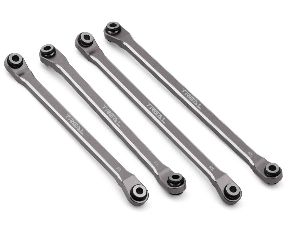Treal Hobby Axial UTB18 Aluminum Lower Chassis 4-Link Upgrade Set (Titanium) (TLHTUTB18-57)