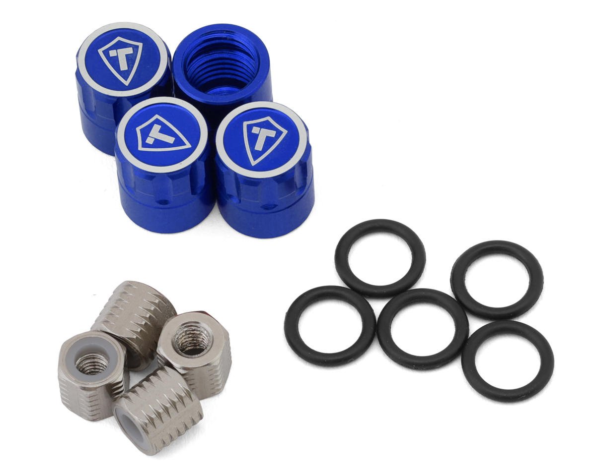 Treal Hobby 1.9" Scale 4mm Wheel Center Caps (Blue) (4) (TLHTWHEEL-108)