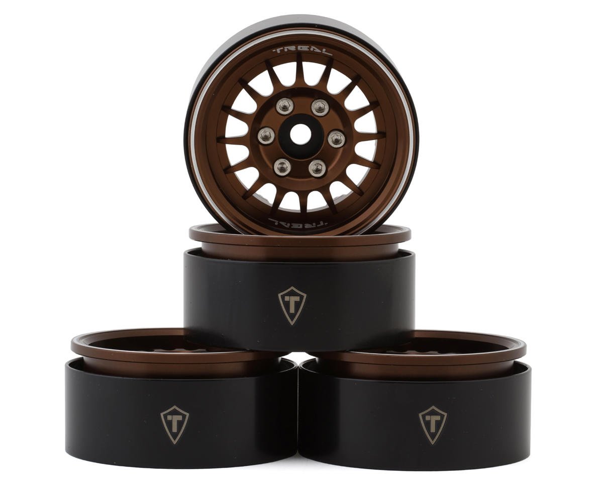Treal Hobby Type N 1.9" Multi-Spoke Beadlock Wheels (Bronze) (4) (TLHTWHEEL-159)