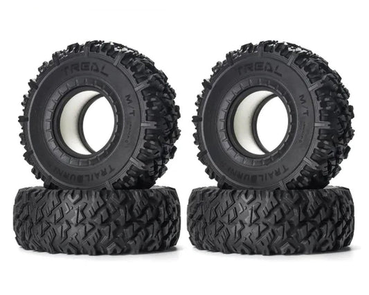 Treal Hobby Trailburner 1.9" Rubber Rock Crawler Tires (4) (TLHTWHEEL-166)