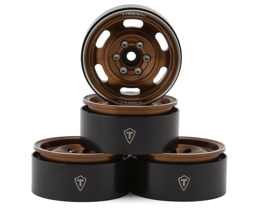 Treal Hobby Type G 1.9" Vintage Wagon Beadlock Wheels (Copper) (4) (129.5g) (TLHTWHEEL-54)