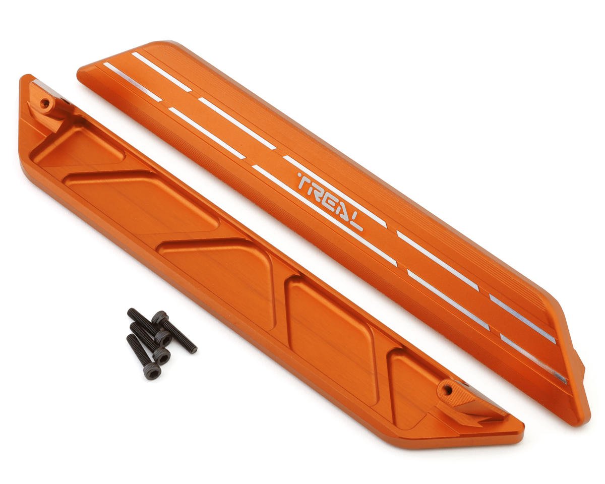 Treal Hobby Aluminum Side Rail Step Plates for Traxxas XRT (Orange) (2) (TLHTXRT-14)