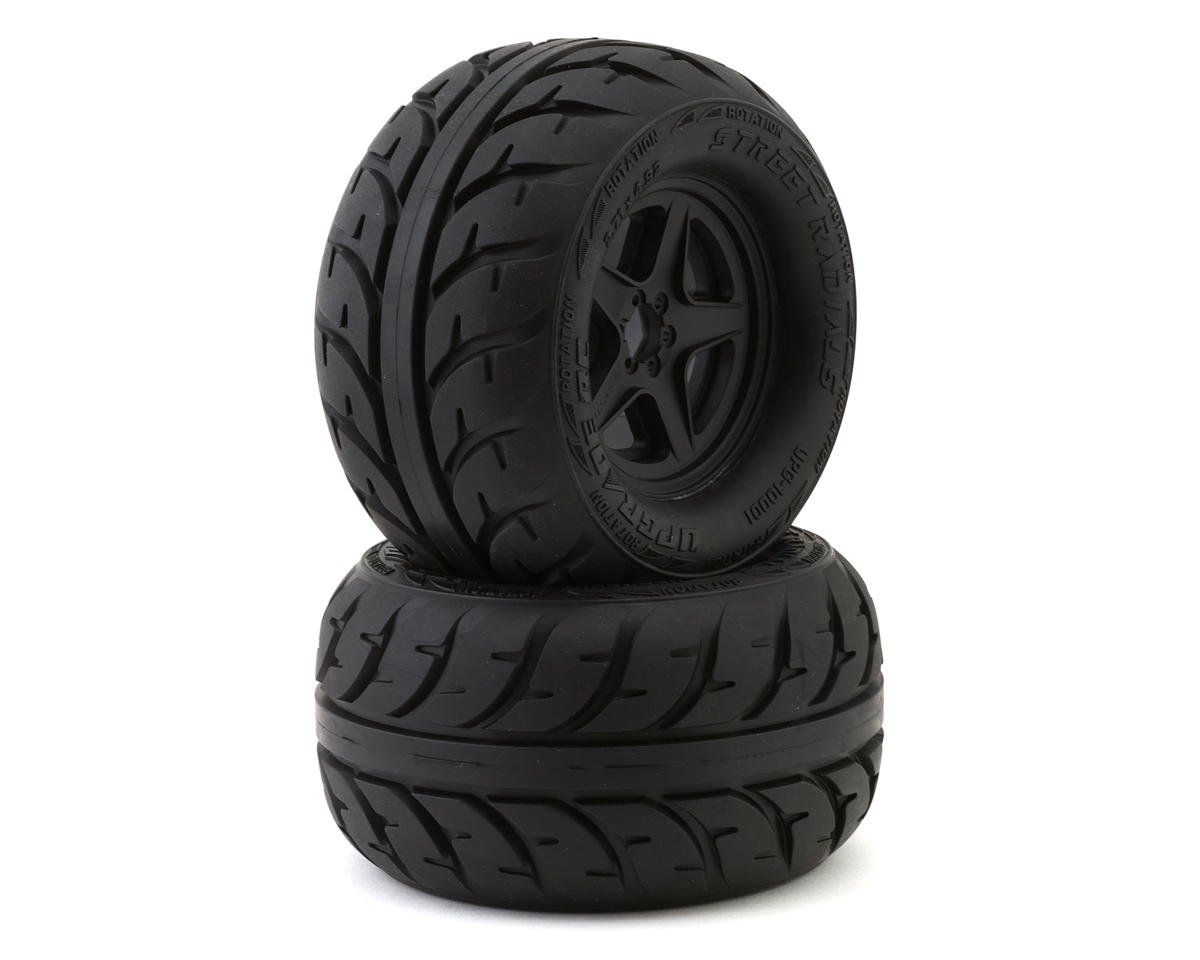 UpGrade RC Street Radials 2.8" Pre-Mounted On-Road Tires w/5-Star Wheels (2) (UPG-10001)