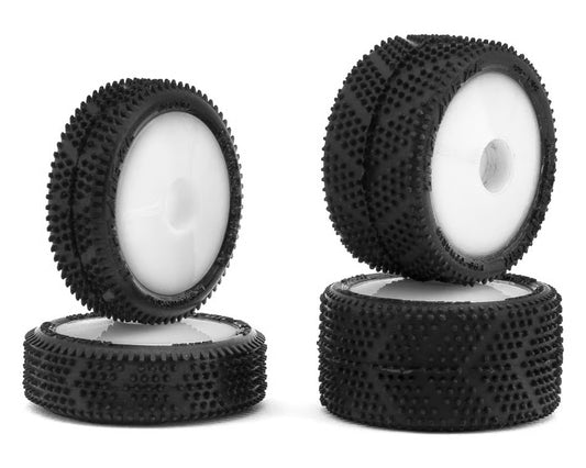 UPGRADE RC - Micro Spiker Pre-Mounted Front and Rear Carpet Tires for Losi® Micro-B (White) (UPG-10011)