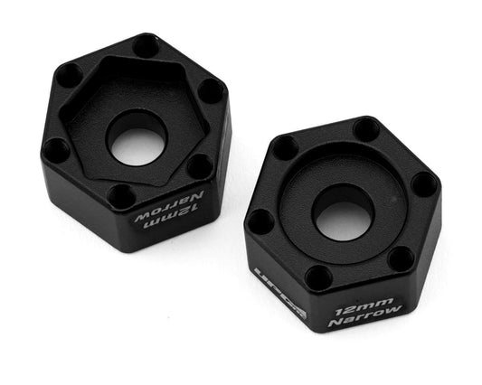 UpGrade RC Aluminum 12mm Hex Adapters for UpGrade RC 2.8" Wheels (Black) (2) (Narrow) (UPG-11002)