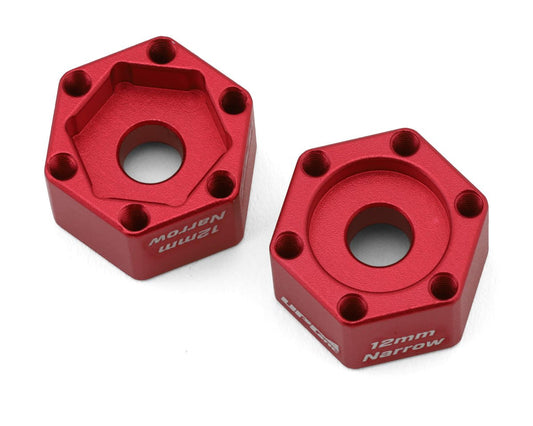 UpGrade RC Aluminum 12mm Hex Adapters for UpGrade RC 2.8" Wheels (Red) (2) (Narrow) (UPG-11003)