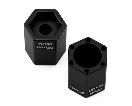 UpGrade RC Aluminum 12mm Hex Adapters for UpGrade RC 2.8" Wheels (Black) (2) (Wide) (UPG-11004)