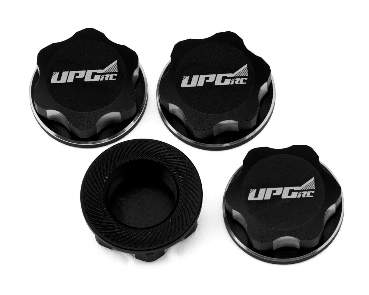 UpGrade RC Aluminum 17mm Serrated Wheel Nuts (4) (Black) (Coarse Thread) (UPG-11008)