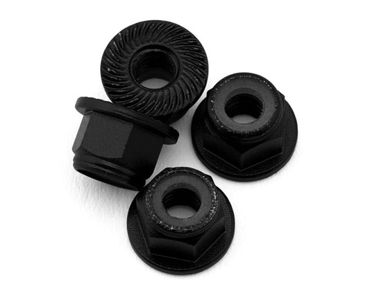 UpGrade RC Aluminum 4mm Serrated Wheel Nuts (4) (Black) (UPG-11010)