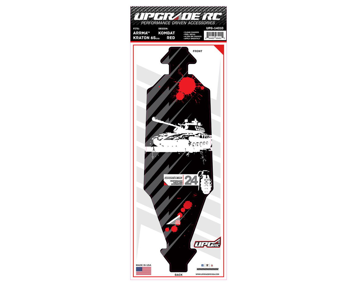 UpGrade RC Chassis Protector for Arrma¨ Kraton¨ 6S EXB (Kombat Red) (1) (UPG-14010)