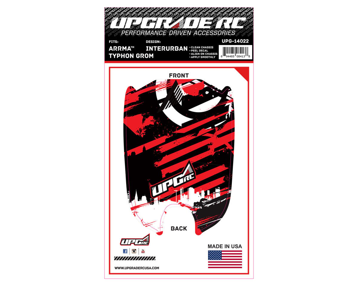 UpGrade RC Chassis Protector for Arrma¨ Typhonª Grom (InterUrban Red) (1) (UPG-14022)