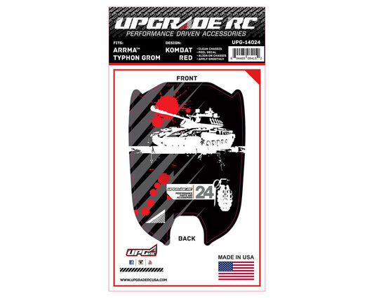 UpGrade RC Chassis Protector for Arrma¨ Typhonª Grom (Kombat Red) (1) (UPG-14024)