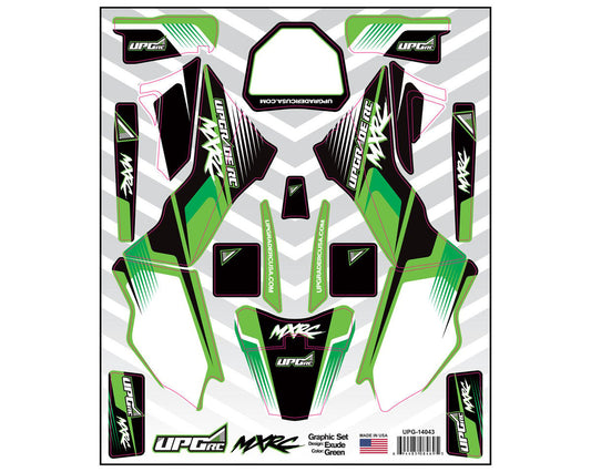 UpGrade RC Graphic Set for Losi¨ Promotoª MX (Exude) (Green) (UPG-14043)