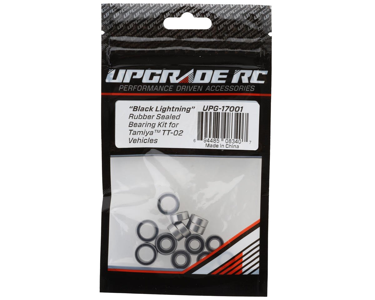 UpGrade RC "Black Lightning" Rubber Sealed Bearing Kit for Tamiya¨ TT-02 (UPG-17001)