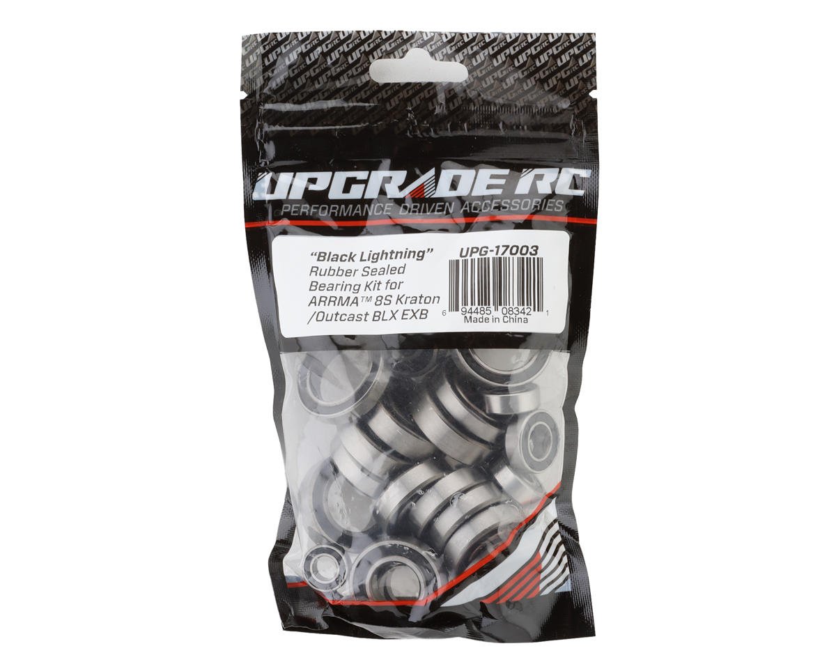 UpGrade RC "Black Lightning" Rubber Sealed Bearing Kit for Arrma¨ 8S BLX EXB (UPG-17003)