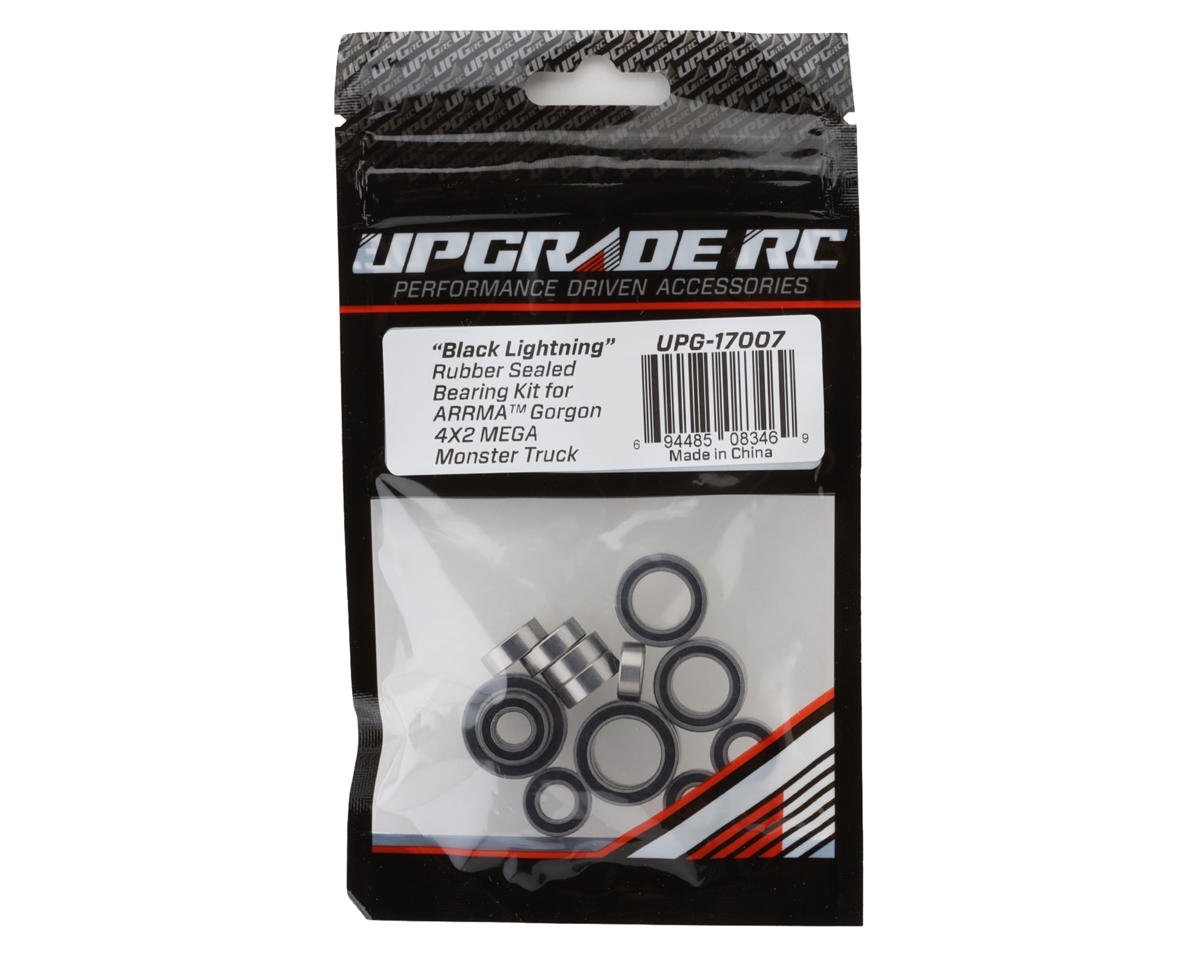 UpGrade RC "Black Lightning" Rubber Sealed Bearing Kit for Arrma¨ Gorgonª 4x2 (UPG-17007)