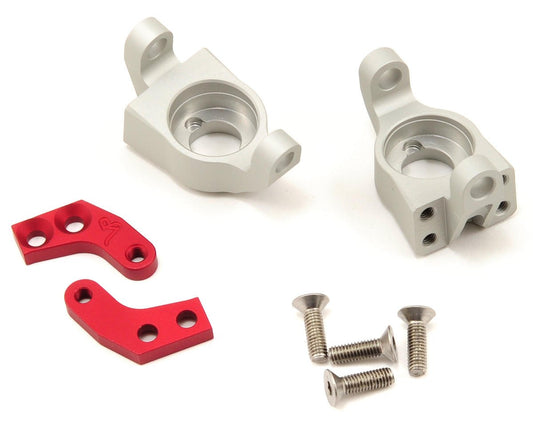 Vanquish Products Wraith Steering Knuckle Set (Silver/Red) (2) (VPS03201)