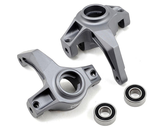 Vanquish Products Aluminum Steering Knuckle Set w/Bearings (2) (Grey) (VPS06552)