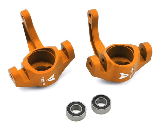 Vanquish Products Aluminum Steering Knuckle Set w/Bearings (2) (Orange) (VPS06555)