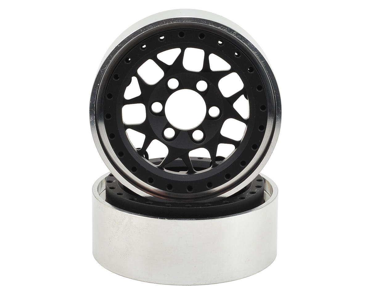 Vanquish Products KMC XD127 Bully 1.9" Beadlock Crawler Wheels (Black) (2) (VPS07710)