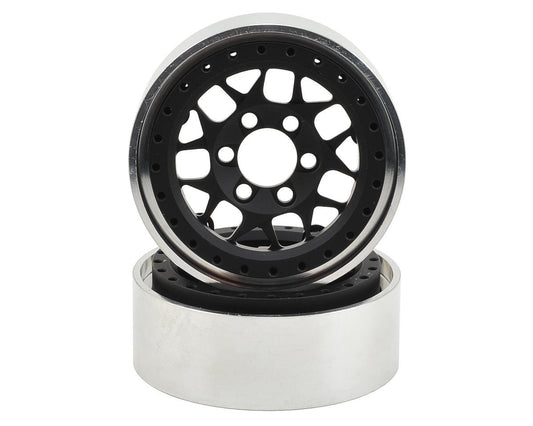 Vanquish Products KMC XD127 Bully 1.9" Beadlock Crawler Wheels (Black) (2) (VPS07710)