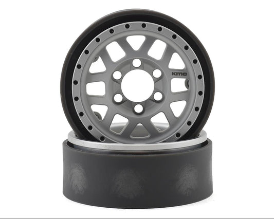 Vanquish Products KMC XD229 Machete V2 1.9" Beadlock Crawler Wheels (Clear) (2) (VPS07741)