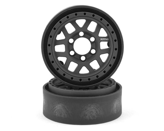 Vanquish Products KMC XD229 Machete V2 1.9" Beadlock Crawler Wheels (Grey) (2) (VPS07742)