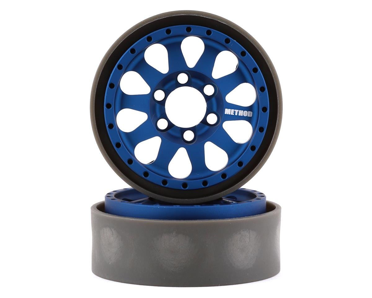Vanquish Products Method 101 V2 1.9" Beadlock Crawler Wheels (Blue/Black) (2) (VPS07760)
