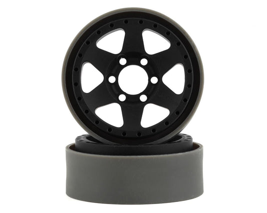 Vanquish Products Method MR310 1.9" Beadlock Crawler Wheels (Black/Silver) (2) (VPS07763)
