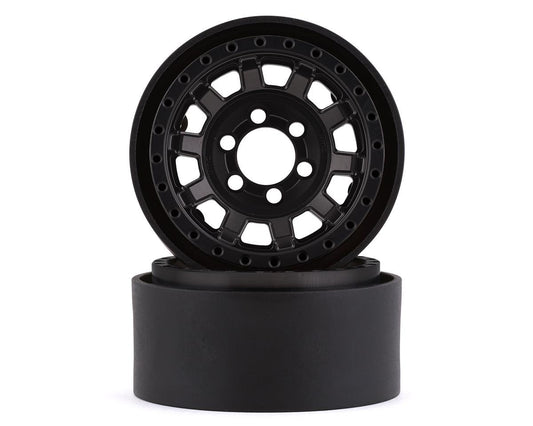 Vanquish Products KMC KM236 Tank 1.9" Beadlock Crawler Wheels (Black) (2) (VPS07780)