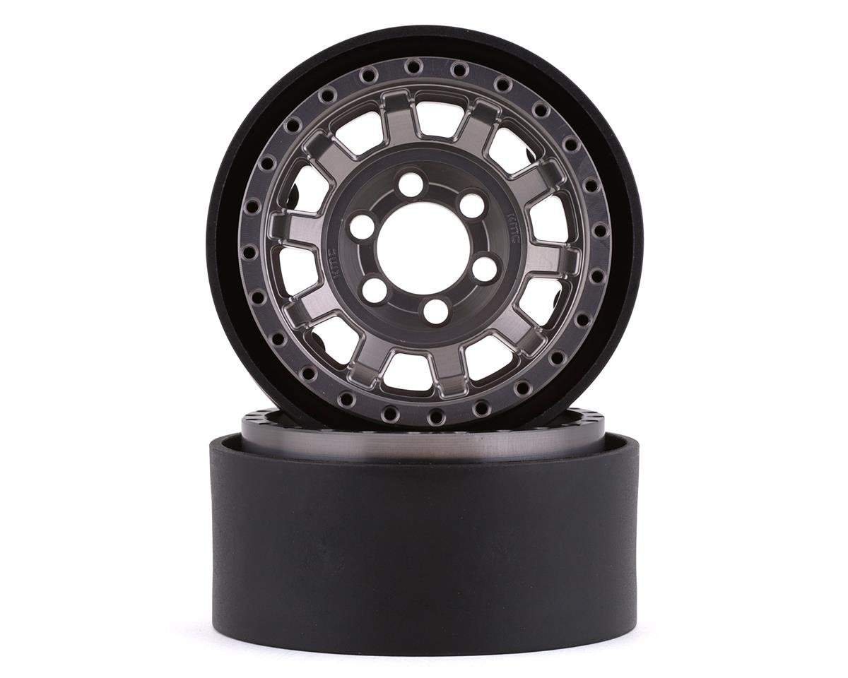 Vanquish Products KMC KM236 Tank 1.9" Beadlock Crawler Wheels (Grey) (2) (VPS07782)