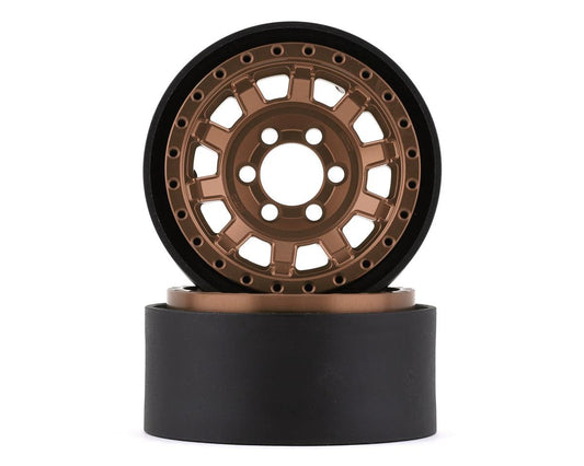 Vanquish Products KMC KM236 Tank 1.9" Beadlock Crawler Wheels (Bronze) (2) (VPS07786)