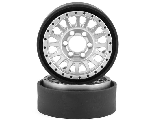 Vanquish Products KMC KM445 Impact 1.9" Beadlock Crawler Wheels (Clear) (2) (VPS07802)