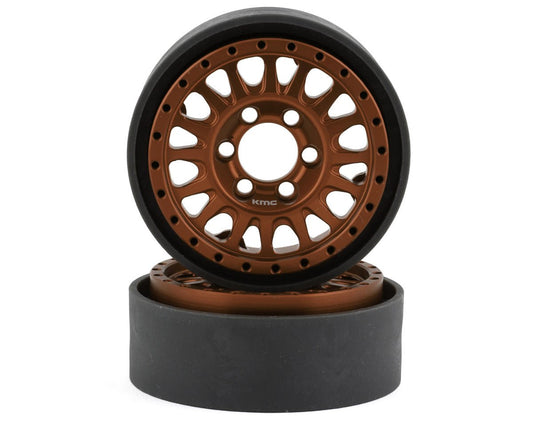 Vanquish Products KMC KM445 Impact 1.9" Beadlock Crawler Wheels (Bronze) (2) (VPS07807)
