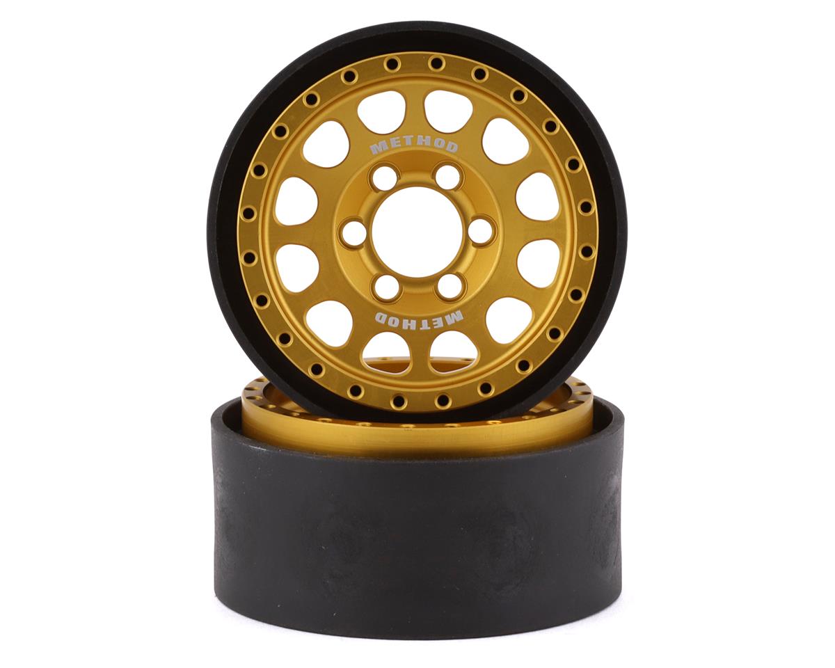 Vanquish Products Method 105 1.9" Beadlock Crawler Wheels (Gold) (2) (VPS07921)