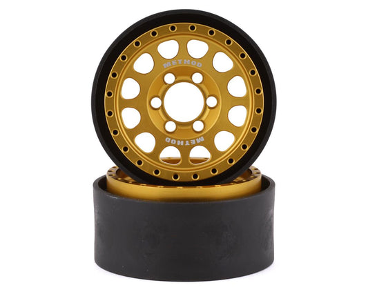 Vanquish Products Method 105 1.9" Beadlock Crawler Wheels (Gold) (2) (VPS07921)
