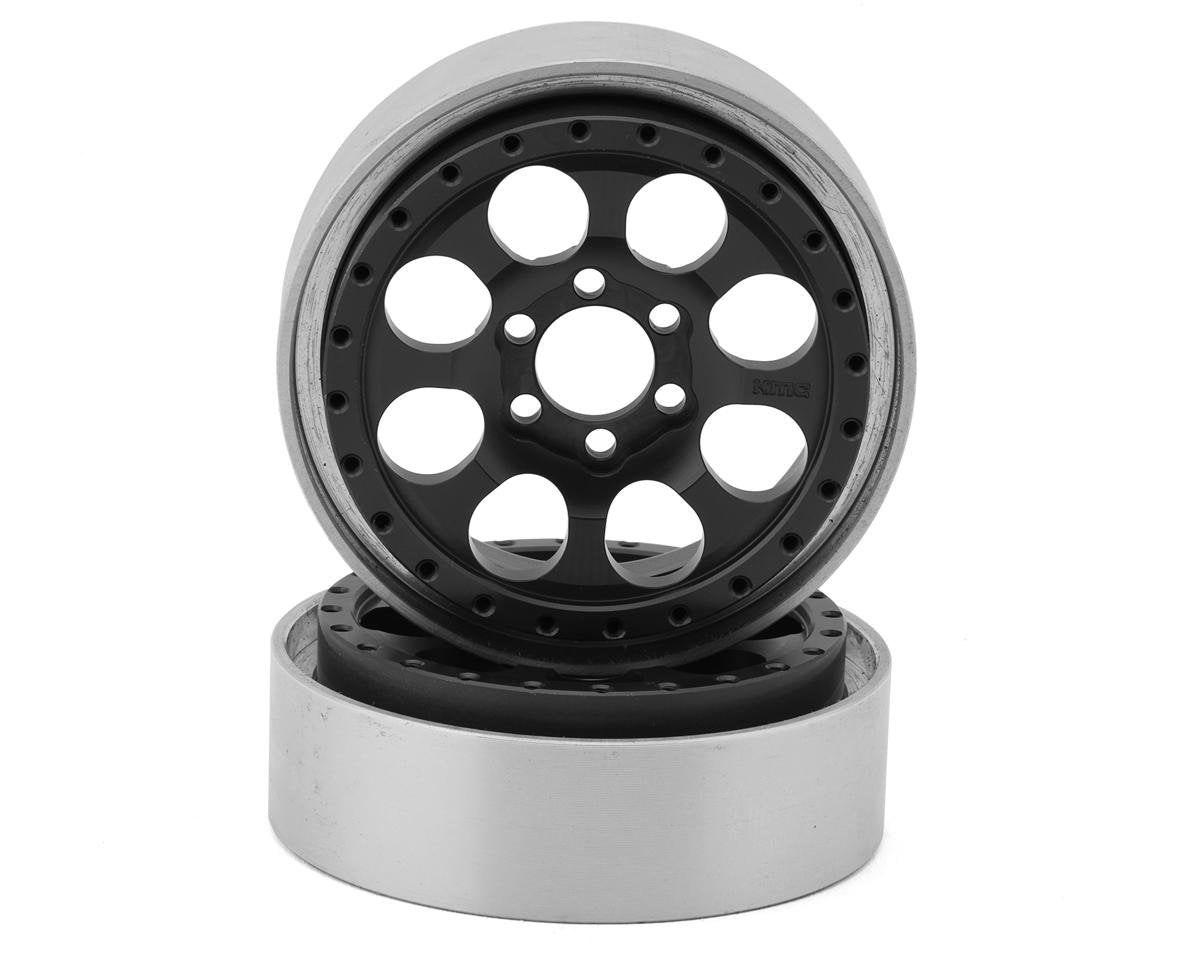 Vanquish Products KMC 2.2 KM237 Riot Beadlock Crawler Wheels (Grey) (2) (VPS08062)