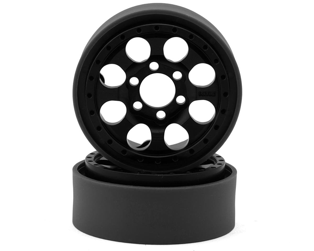 Vanquish Products KMC KM237 Riot 1.9" Beadlock Crawler Wheels (Black) (2) (VPS08130)