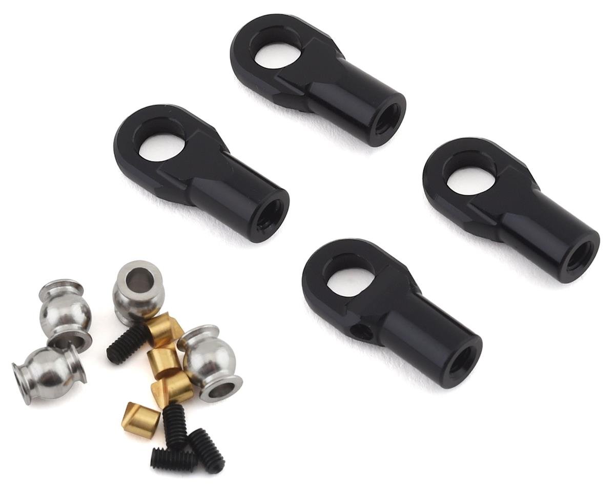 Vanquish Products M4 Machined Straight Rod Ends (Black) (4) (VPS08500)