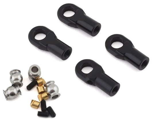 Vanquish Products M4 Machined Straight Rod Ends (Black) (4) (VPS08500)