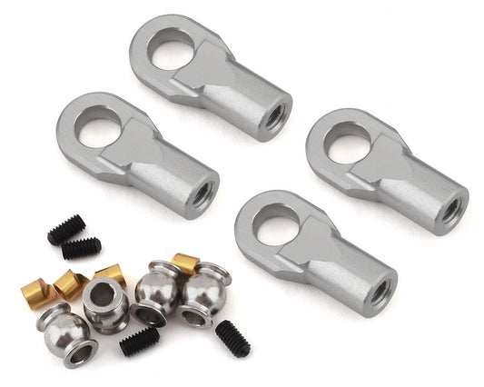 Vanquish Products M4 Machined Straight Rod Ends (Silver) (4) (VPS08501)