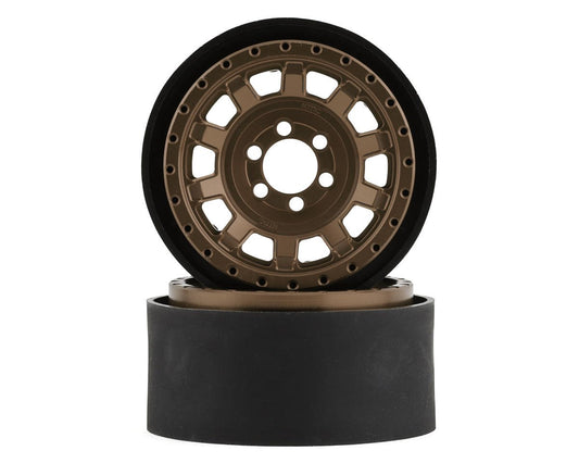 Vanquish Products KMC KM236 Tank 2.2" Beadlock Crawler Wheels (Bronze) (2) (VPS08707)